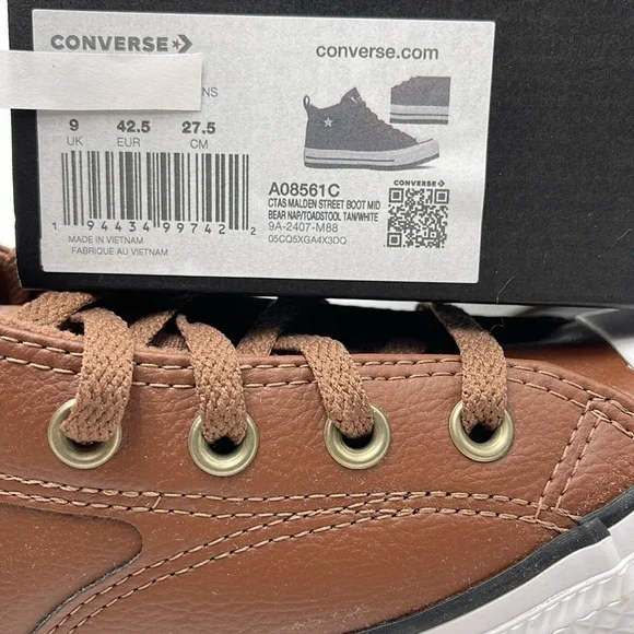 Converse Men’s CTAS MALDEN STREET BOOT MID BEAR NAP/TOADSTOOL TAN/WHITE A08561C